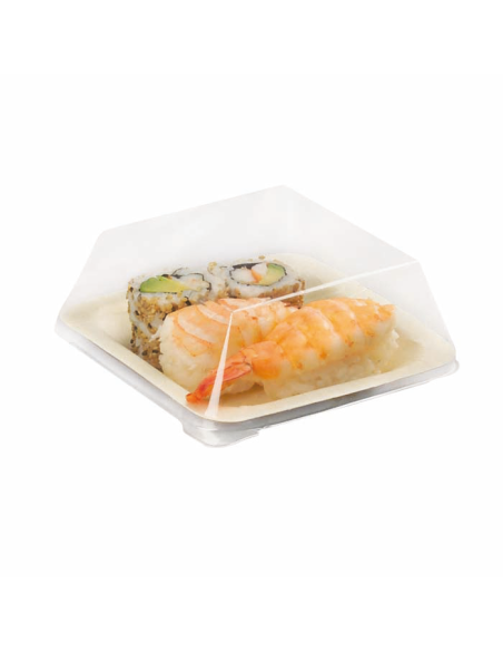 25 Pcs - Assiette en bois "Scandinavie" - 11,5 cm x 11,5 cm x 1,2 cm