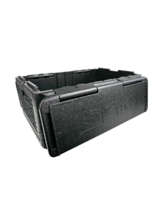 1 Pcs - Box pliante isotherme noire - 600x400mm, Hauteur: 250mm