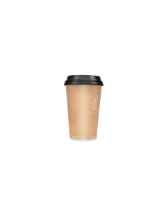 25 Pcs - Gobelet carton double paroi Kraft - 120 ml, Diam: 6,2 cm, Hauteur: 6 cm