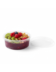 50 Pcs - Pot Deli rond PET transparent - 200 ml, Diam: 10 cm, Hauteur: 3,8 cm 2