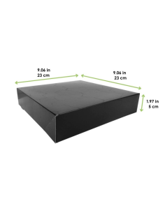 50 Pcs - Boite pâtissière carton noir - 230x230 mm, Hauteur: 50 mm 2