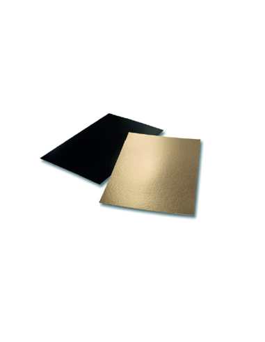 200 Pcs - Plaque carton rectangulaire or/noir - 9 x 3,5 cm, double face