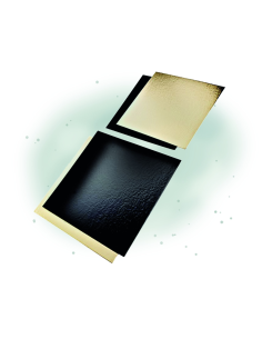 25 Pcs - Plaque carton rectangulaire or/noir - 40 x 60 cm, double face 2