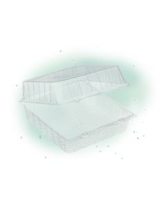300 Pcs - Boîte blister plastique transparente - 10 viennoiseries, 210x210 mm, H150 mm 2