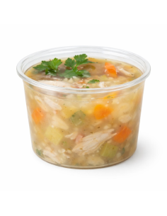 50 Pcs - Pot Deli rond PLA transparent - 700 ml, Diam: 12,1 cm, Hauteur: 11,2 cm 2