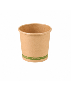 50 Pcs - Gobelet en carton kraft "Zen" - Ø54 mm, Hauteur: 57 mm, sans plastique