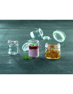 12 Pcs - Bocal plastique rond transparent - 50 ml, Diam: 4,8 cm, Hauteur: 6 cm 2