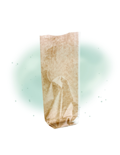 100 Pcs - Sac transparent kraft - 10 x 22 cm, avec fond cartonné élégant 2