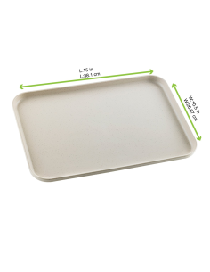 20 Pcs - Plateau composite réemployable beige - 380 x 268 mm, Hauteur: 16 mm 2