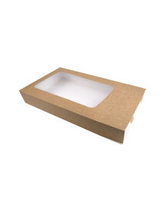 100 Pcs - Etui carton kraft pour plateau repas - 455 x 311 mm, Hauteur: 81 mm