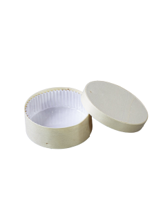 10 Pcs - Boîte ronde bois FSC mix + papier ing - cuisson four H42mm 271ml