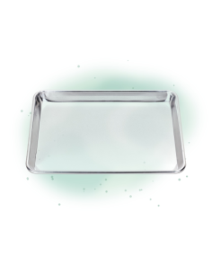 12 Pcs - Plateau de service en aluminium - 330x254 mm, Hauteur: 25,4 mm