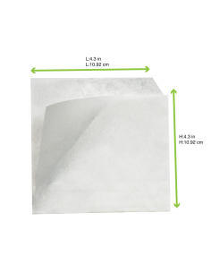 1000 Pcs - Sac papier blanc ingraissable - 11 cm x 11 cm, ouvert sur 2 côtés 2