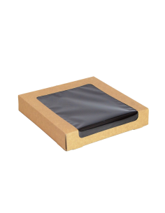 50 Pcs - Boîte sushi avec fenêtre antibuée pour 30-38 pieces 220x220mm H40mm