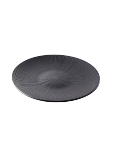 12 Pcs - Assiette noire ré-employable Black Phoenix - H: 30 mm, élégante et durable