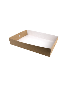 100 Pcs - Plateau en carton kraft - 450 x 308 mm, Hauteur: 79 mm