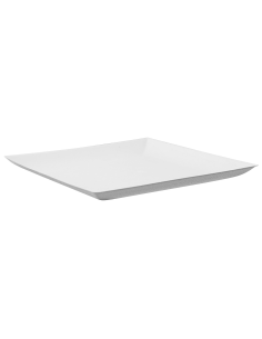 100 Pcs - Assiette pulpe blanche "BioNChic" - 18 x 18 cm, Écologique et durable