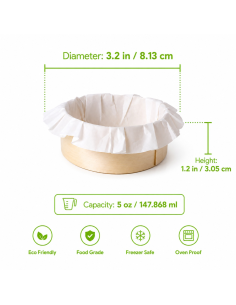 10 Pcs - Bake-a-ring - Anneau de cuisson avec papier cuisson intégré H30mm 150ml 2