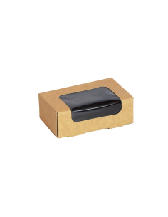 50 Pcs - Boîte sushi avec fenêtre antibuée pour 4-6 pieces 120x70mm H40mm