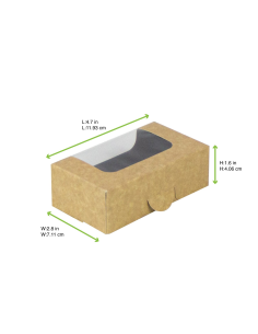 50 Pcs - Boîte sushi avec fenêtre antibuée pour 4-6 pieces 120x70mm H40mm 2