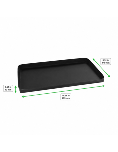 2 Pcs - Panier BBQ solide avec bordure 279x140mm H13mm 2