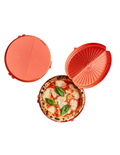 2 Pcs - Boîte à pizza ronde réutilisable - Ø260mm, Hauteur: 28mm