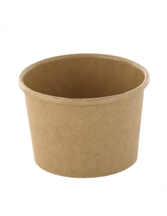 50 Pcs - Pot à Soupe et Glace en Carton Kraft - Ø61mm, Hauteur: 40mm, Sans Plastique