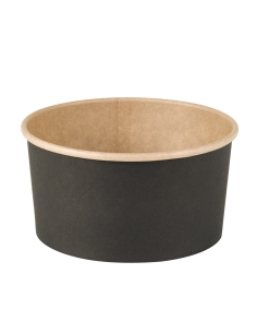 45 Pcs - Saladier rond Buckaty en carton noir - Ø150 mm, Hauteur: 75 mm 2