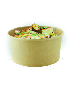 45 Pcs - Saladier rond Buckaty en carton kraft - Ø150mm, Hauteur: 60mm