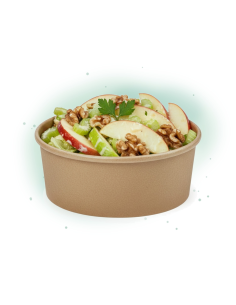 50 Pcs - Saladier en carton kraft "Buckaty" - 750 ml, Diam: 14,2 cm, Hauteur: 6,8 cm 2