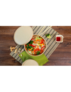 45 Pcs - Saladier Rond "Buckaty" - 1200 ml, Diam: 18.4 cm, Hauteur: 6.9 cm 2