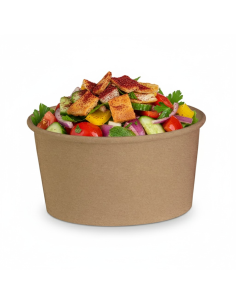 45 Pcs - Saladier kraft "Buckaty" - Ø185 mm, Hauteur: 65 mm, Multi-usage sans plastique