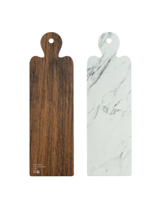 50 Pcs - Les planches apéro double face imitation marbre et bois 90x295mm