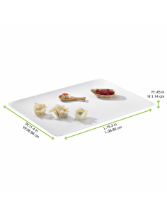 25 Pcs - Plateau rectangulaire blanc "BioNchic" - 390 x 290 mm en pulpe bio 2