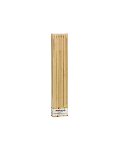 50 Pcs - Pic en bambou plat BBQ - 0,9 cm x 30 cm, idéal pour vos grillades