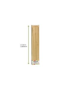 50 Pcs - Pic en bambou plat BBQ - 0,9 cm x 30 cm, idéal pour vos grillades 2