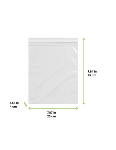 100 Pcs - Sachet Klever refermable BOPP - 25 cm x 20 cm, pratique et résistant 2