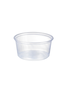 50 Pcs - Pot Deli rond transparent - 350 ml, Diam: 11,6 cm, Hauteur: 5,5 cm