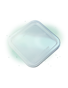 50 Pcs - Couvercle carré en PLA - 16 x 16 cm x 1,3 cm 2