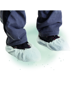 100 Pcs - Surchaussures non tissées blanches - L: 310 mm, l: 110 mm 2