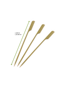 50 Pcs - Pique bambou "Teppo Gushi" - 25 cm, Idéal pour sushis et bouchées 2