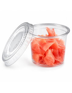 100 Pcs - Couvercle PET plat transparent - Diam: 4,5 cm