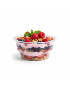 50 Pcs - Coupe dessert PET transparent - 170 ml, Diam: 9,8 cm, Hauteur: 3,5 cm 2