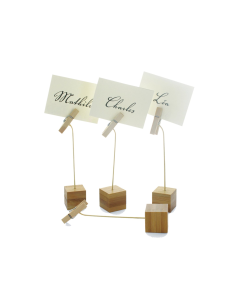 12 Pcs - Porte étiquette en bambou "Nak" - 2,5 x 2,5 cm, Hauteur: 12 cm