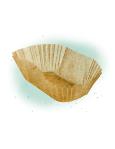 100 Pcs - Caissette papier de cuisson ovale brune siliconée 97x52mm H40mm 2