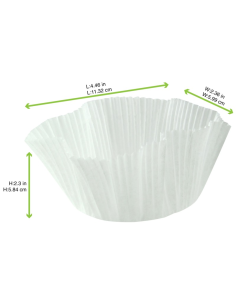 100 Pcs - Caissette papier de cuisson ronde blanche - Diam: 8,8 cm, Hauteur: 6 cm 2