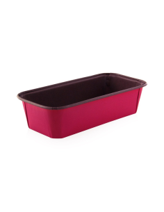 100 Pcs - Moule papier kraft rose rectangulaire - 750 ml, 19,3 x 9,3 x 5 cm