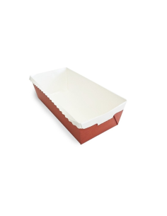 270 Pcs - Moule en carton rectangulaire "Optima" - 180x80mm, Hauteur: 55mm