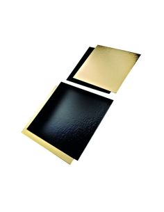 25 Pcs - Plaque carton rectangulaire or/noir - 30 x 40 cm, double face