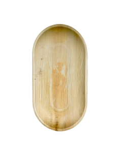 10 Pcs - Plateau ovale en palmier - 55,5 x 30 cm x 2,5 cm